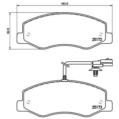 Слика на плочки BREMBO P 68 061 за Opel Movano B Box 2.3 CDTI FWD (FV) - 131 коњи дизел