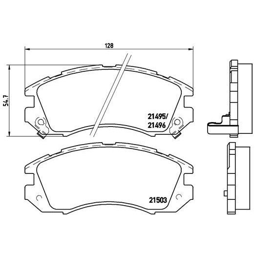 Слика на плочки BREMBO P 78 004 за Subaru Impreza Sedan (GC) 1.8 i - 103 коњи бензин