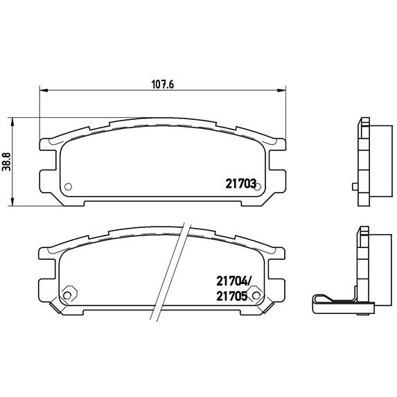 Слика на плочки BREMBO P 78 005 за Subaru Legacy 2 Wagon (BD,BG) 2.2 i 4WD - 128 коњи бензин