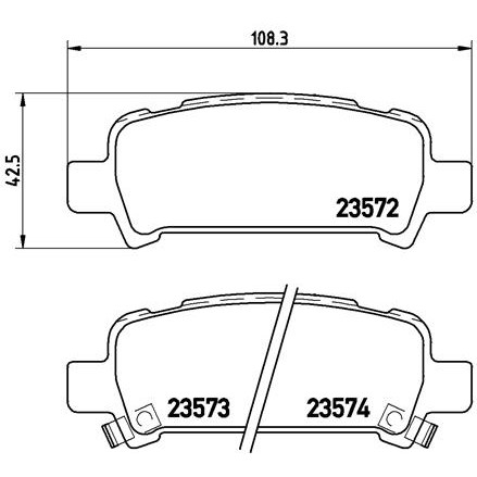 Слика на плочки BREMBO P 78 011 за Subaru Forester (SG) 2.5 AWD - 152 коњи бензин