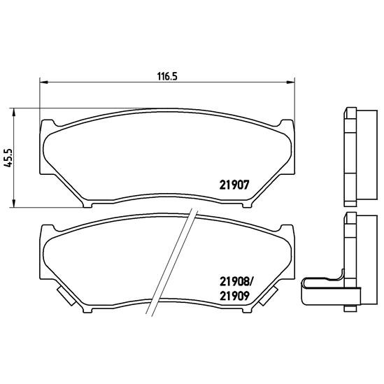 Слика на плочки BREMBO P 79 008 за Suzuki Grand Vitara (FT,GT) V6 24V (FT, TD62) - 144 коњи бензин