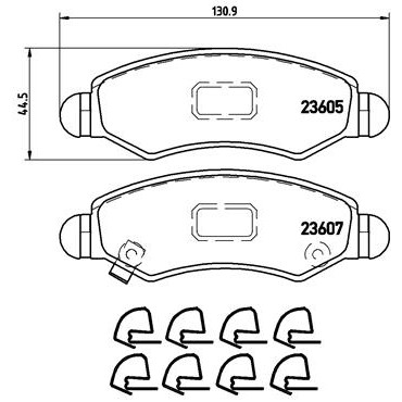 Слика на плочки BREMBO P 79 015 за Suzuki Ignis 2 1.3 4x4 - 94 коњи бензин