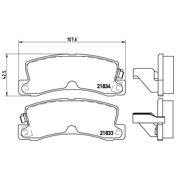 Слика на плочки BREMBO P 83 015 за Toyota Corolla Sedan (E11) 1.6 16V (ZZE112_) - 110 коњи бензин