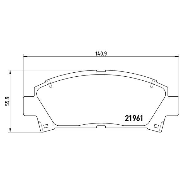 Слика на плочки BREMBO P 83 028 за Toyota Avensis Saloon (T22) 1.8 VVT-i - 129 коњи бензин