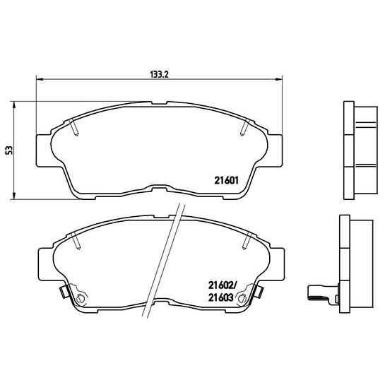 Слика на плочки BREMBO P 83 034 за Toyota Camry (CV1,XV1,V1) 2.2 (SXV10) - 136 коњи бензин