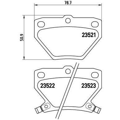 Слика на плочки BREMBO P 83 052 за Toyota Corolla Verso (E12J) 1.6 VVT-i - 110 коњи бензин