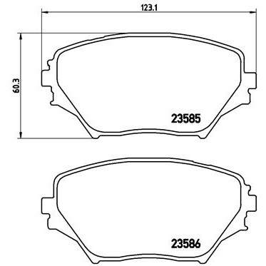 Слика на плочки BREMBO P 83 055 за Toyota RAV4 (XA2) 1.8 VVTi - 125 коњи бензин