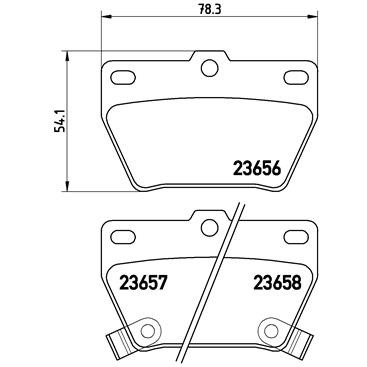 Слика на плочки BREMBO P 83 057 за Toyota RAV4 (XA2) 2.0 VVTi 4WD - 150 коњи бензин