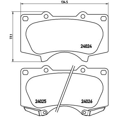 Слика на плочки BREMBO P 83 066 за Mitsubishi Montero 4 (V80,V90) 3.2 DI-D - 165 коњи дизел