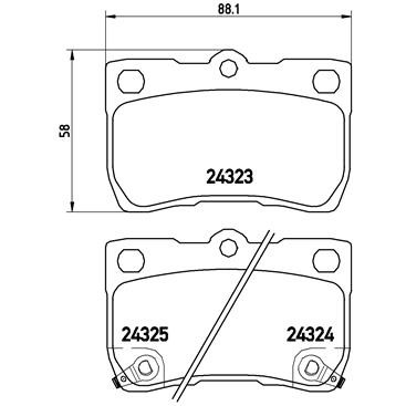 Слика на плочки BREMBO P 83 073 за Lexus GS Saloon (GWS,GRS,UZS) 430 - 283 коњи бензин