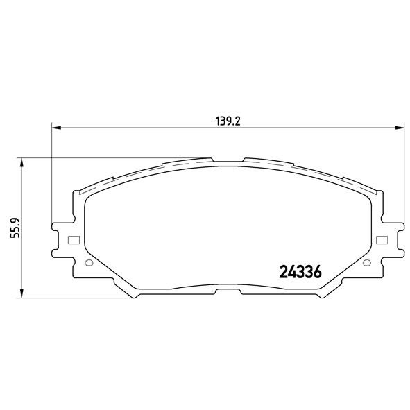 Слика на плочки BREMBO P 83 082 за Toyota Corolla Sedan (E15) 1.8 VVTi - 132 коњи бензин