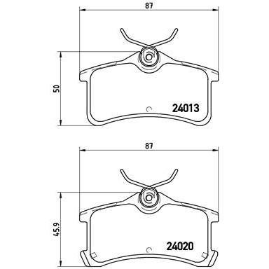 Слика на плочки BREMBO P 83 084 за Toyota Avensis Liftback (T22) 1.6 VVT-i - 110 коњи бензин