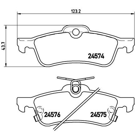 Слика на плочки BREMBO P 83 087 за Toyota Yaris (P9) 1.3 VVT-i - 86 коњи бензин