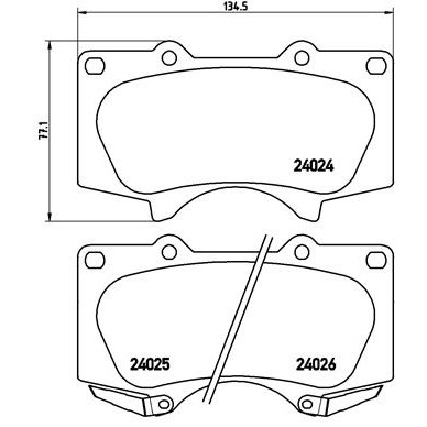 Слика на плочки BREMBO P 83 102 за Toyota Land Cruiser 150 (J15) 4.0 V6 VVTi - 276 коњи бензин