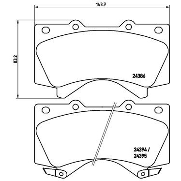 Слика на плочки BREMBO P 83 107 за Toyota Tundra Pickup (K5) 4.7 - 280 коњи бензин