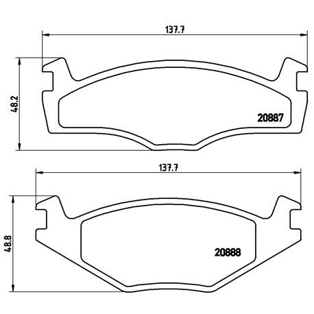 Слика на плочки BREMBO P 85 005 за VW Golf 1 Cabriolet (155) 1.8 - 111 коњи бензин