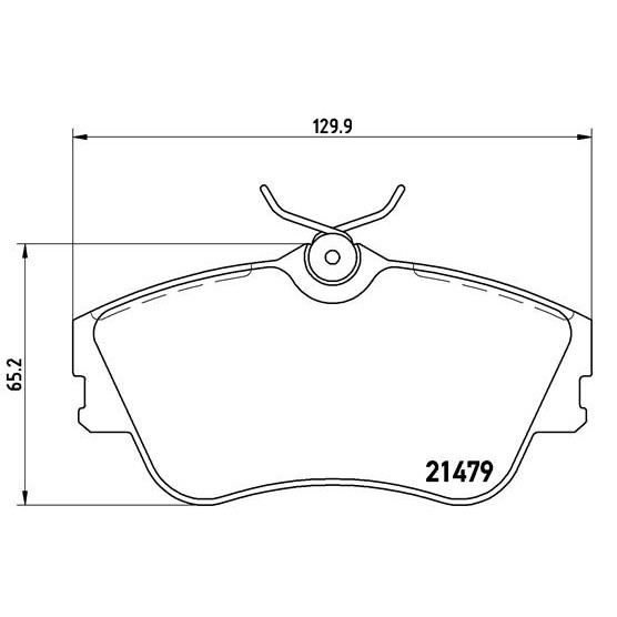 Слика на плочки BREMBO P 85 029 за VW Transporter T4 Box 2.4 D - 78 коњи дизел