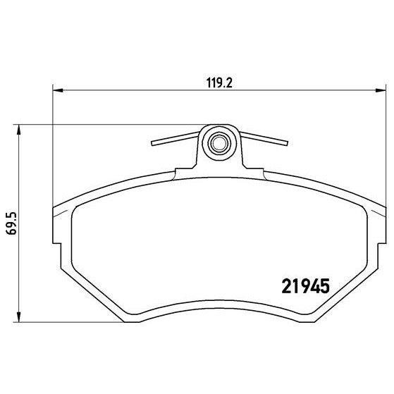 Слика на плочки BREMBO P 85 032 за Seat Ibiza 2 (6K) 1.6 i - 101 коњи бензин