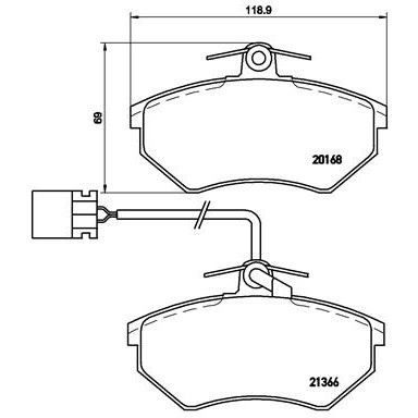 Слика на плочки BREMBO P 85 034 за VW Golf 3 (1H1) 2.8 VR6 - 174 коњи бензин