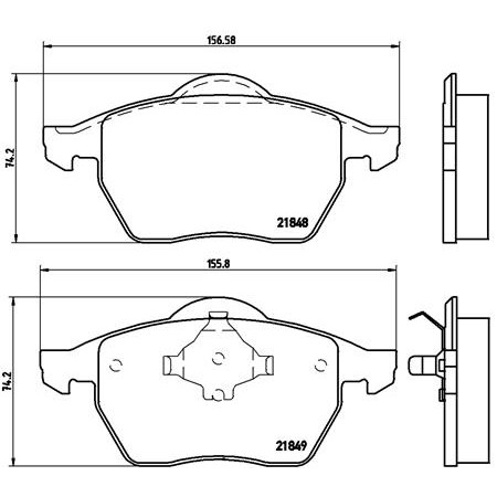 Слика на плочки BREMBO P 85 039 за Seat Alhambra (7V8,7V9) 1.9 TDI - 115 коњи дизел