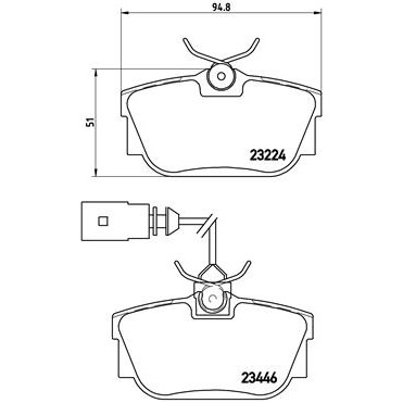 Слика на плочки BREMBO P 85 046 за VW Transporter T4 Box 2.5 TDI Syncro - 102 коњи дизел