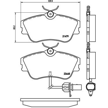 Слика на плочки BREMBO P 85 050 за VW Transporter T4 Box 2.4 D - 75 коњи дизел