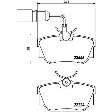 Слика на плочки BREMBO P 85 059 за VW Transporter T4 Box 2.4 D - 78 коњи дизел