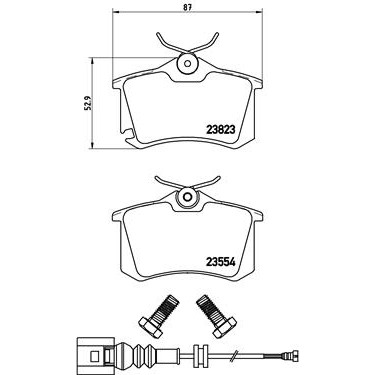 Слика на плочки BREMBO P 85 066 за VW Polo 4 (9n) 1.9 TDI - 101 коњи дизел