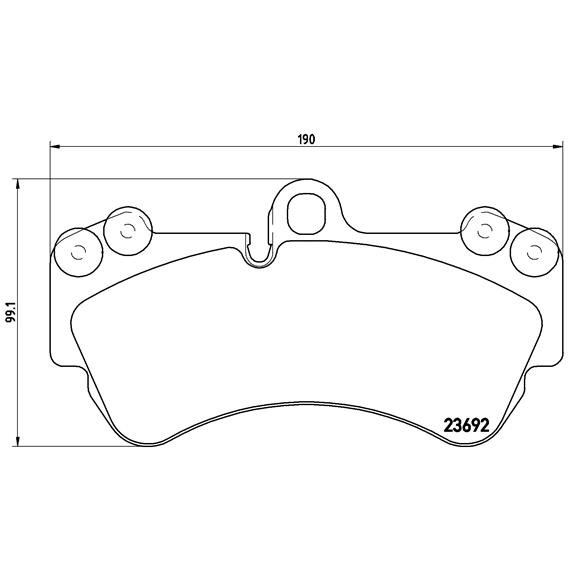 Слика на плочки BREMBO P 85 069 за Porsche Cayenne (955, 9PA) 3.0 TDI - 240 коњи дизел