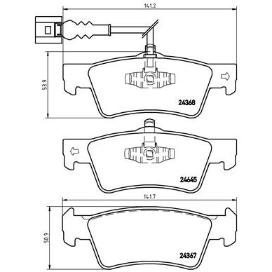 Слика на плочки BREMBO P 85 091 за VW Transporter T5 Box 1.9 TDI - 84 коњи дизел