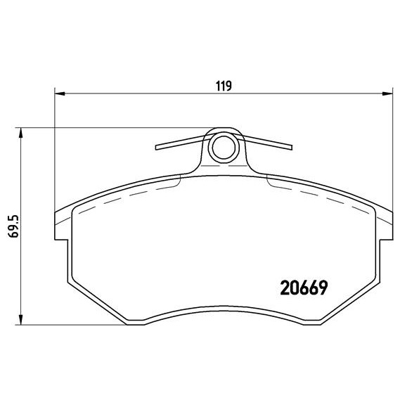 Слика на плочки BREMBO P 85 092 за Audi 80 Sedan (89, 89Q, 8A, B3) 2.0 E - 113 коњи бензин