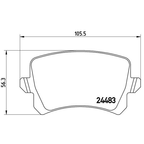 Слика на плочки BREMBO P 85 108 за VW Passat 6 Variant (B6,3c5) 3.6 R36 4motion - 300 коњи бензин