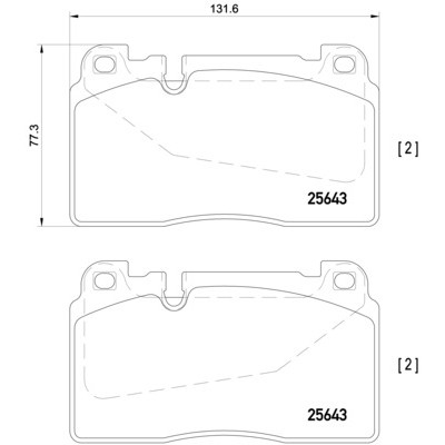 Слика на плочки BREMBO P 85 123 за Porsche Macan (95B) 2.0 - 237 коњи бензин