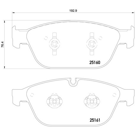 Слика на плочки BREMBO P 85 128 за Audi A8 Limousine (4H) 3.0 TDI quattro - 239 коњи дизел