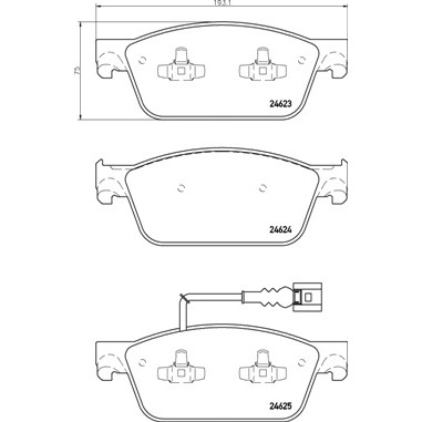 Слика на плочки BREMBO P 85 141 за VW Multivan 6 (SGF, SGM, SGN) 2.0 TDI 4motion - 204 коњи дизел