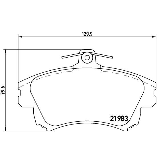 Слика на плочки BREMBO P 86 017 за Volvo S40 Sedan (VS) 2.0 - 140 коњи бензин