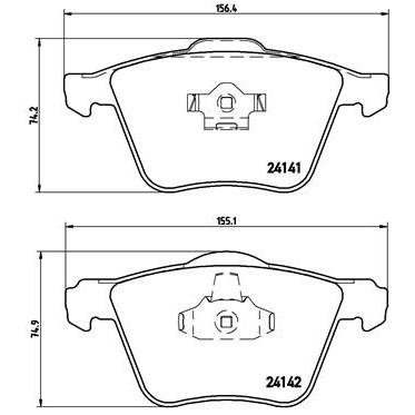 Слика на плочки BREMBO P 86 018 за Volvo XC 90 Estate 3.2 - 243 коњи бензин