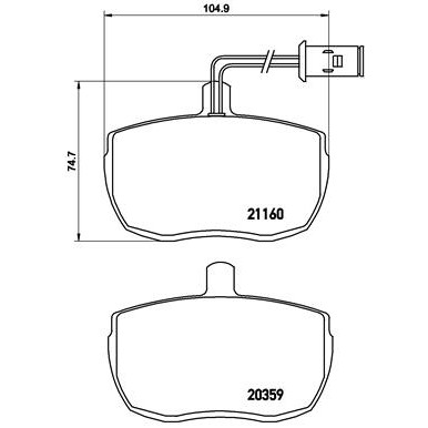 Слика на плочки BREMBO P A6 006 за камион Iveco Daily 1 Bus A 45-10 (94159111, 94159131, 94159211, 94159311...) - 103 коњи дизел