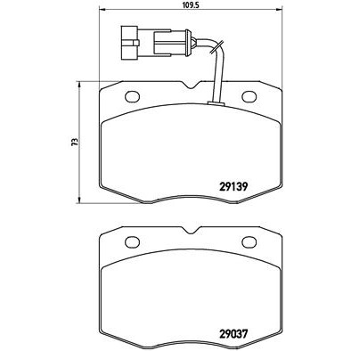 Слика на плочки BREMBO P A6 019 за камион Iveco Daily 2 Bus Box 2.8 - 103 коњи дизел