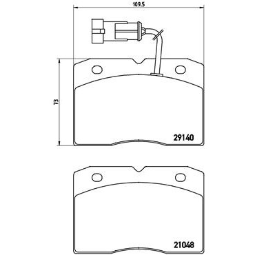 Слика на плочки BREMBO P A6 020 за камион Iveco Daily 1 Bus A 40-10 (94139111, 94139131, 94139311, 94139315...) - 103 коњи дизел