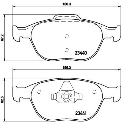 Слика на плочки BREMBO DIRECTIONAL BRAKE PADS P 24 058 за Ford Transit Connect (P65,P70,P80) 1.8 16V - 116 коњи бензин