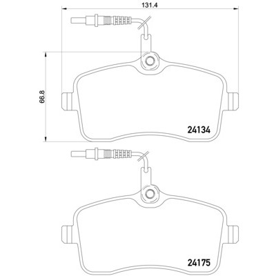 Слика на плочки BREMBO DIRECTIONAL BRAKE PADS P 61 109 за Peugeot 407 SW 2.0 HDi 135 - 136 коњи дизел