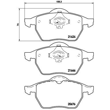 Слика на плочки BREMBO DIRECTIONAL BRAKE PADS P 85 036 за Audi A4 Avant (8D5, B5) 1.9 TDI quattro - 110 коњи дизел