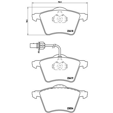 Слика на плочки BREMBO DIRECTIONAL BRAKE PADS P 85 062 за Seat Alhambra (7V8,7V9) 1.9 TDI - 115 коњи дизел