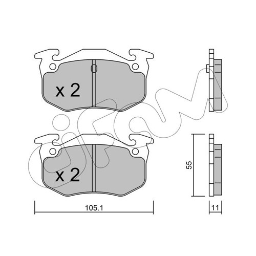 Слика на плочки CIFAM 822-038-0 за Citroen Xsara Coupe N0 2.0 16V - 136 коњи бензин