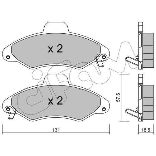 Слика на плочки CIFAM 822-071-1 за Ford Escort 7 Saloon (gal,afl) 1.8 TD - 90 коњи дизел