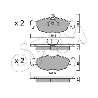 Слика на плочки CIFAM 822-077-0 за Opel Astra F 1.4 Si - 82 коњи бензин