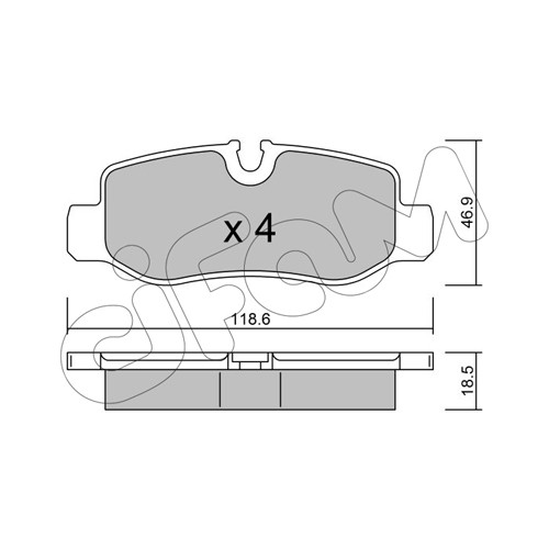 Слика на плочки CIFAM 822-1023-0 за Mercedes Vito Tourer (w447) 119 BlueTEC (447.701, 447.703, 447.705) - 190 коњи дизел