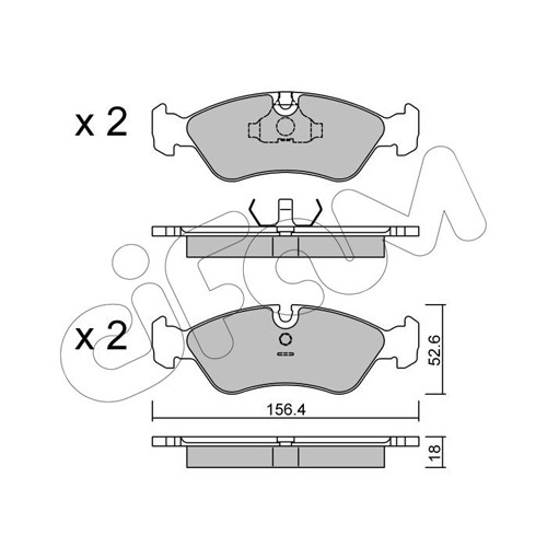 Слика на плочки CIFAM 822-117-0 за Opel Astra F Estate 2.0 i 16V - 150 коњи бензин