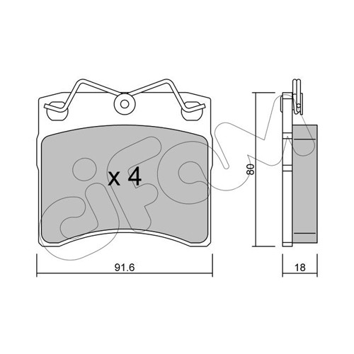 Слика на плочки CIFAM 822-163-0 за VW Transporter T4 Box 2.4 D - 78 коњи дизел